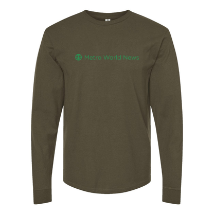 Men's  Metro International Logo Cotton Long Sleeve T-Shirt