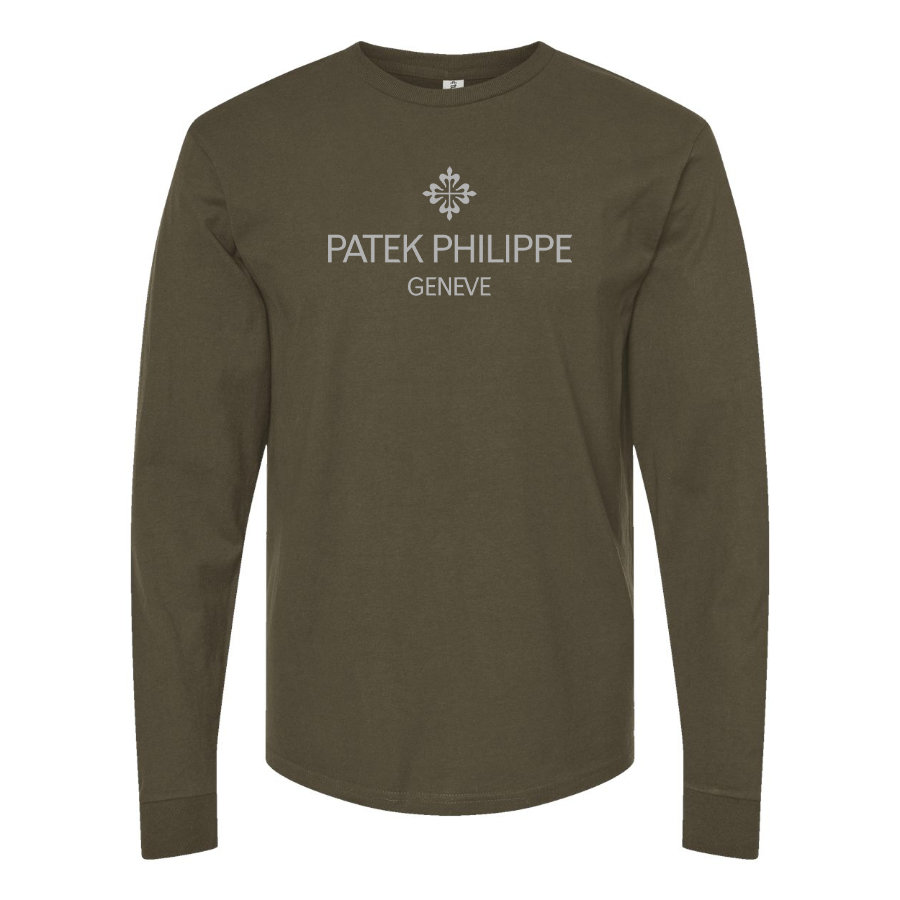 Men's  Patek Philippe  Logo  Cotton Long Sleeve T-Shirt