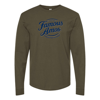 Men's Famous Amos Logo Cotton Long Sleeve T-Shirt