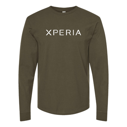 Men's  Xperia Logo Cotton Long Sleeve T-Shirt