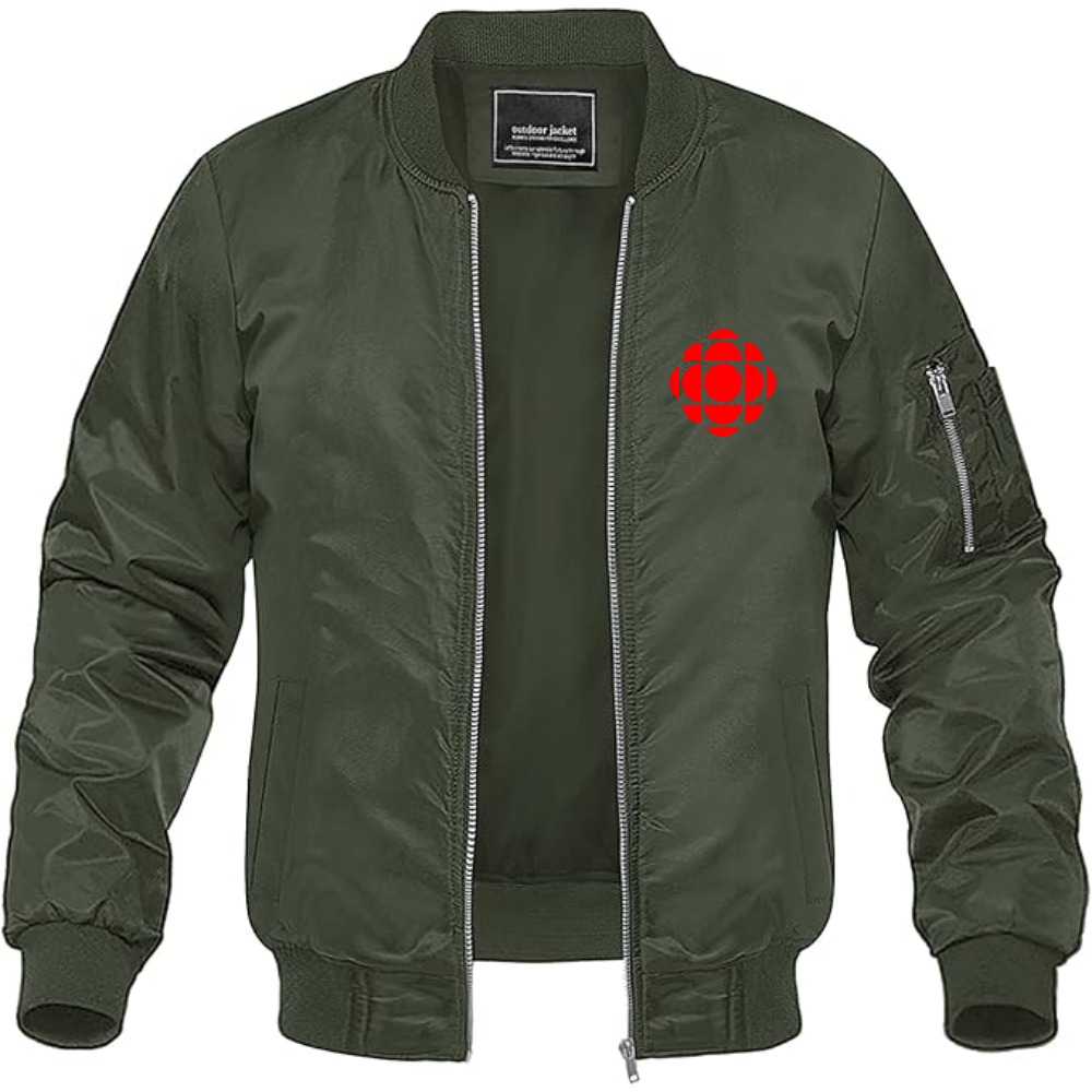 Men's CBC Logo Lightweight Bomber Jacket Windbreaker Softshell Varsity Jacket Coat