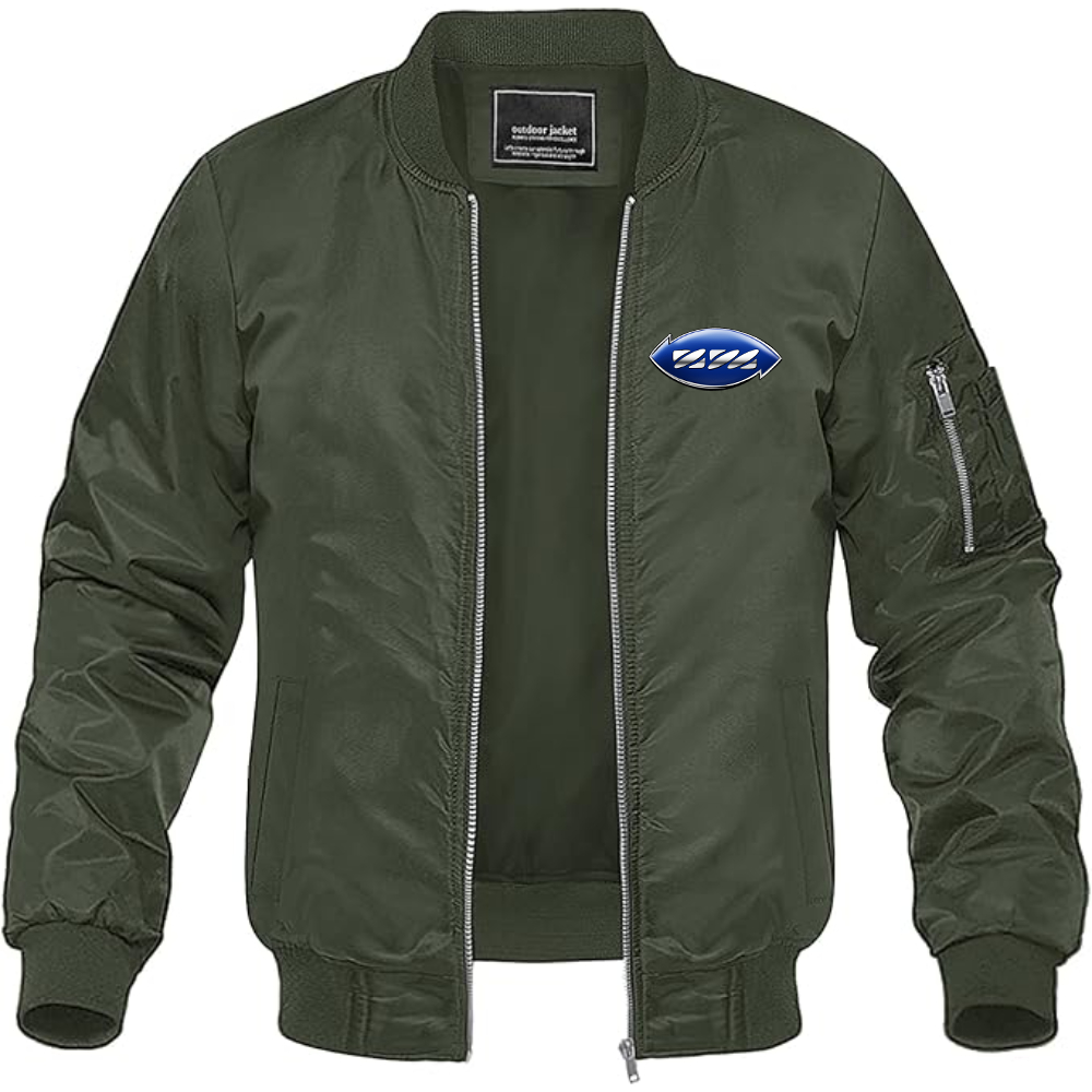 Men's Izh Logo Lightweight Bomber Jacket Windbreaker Softshell Varsity Jacket Coat