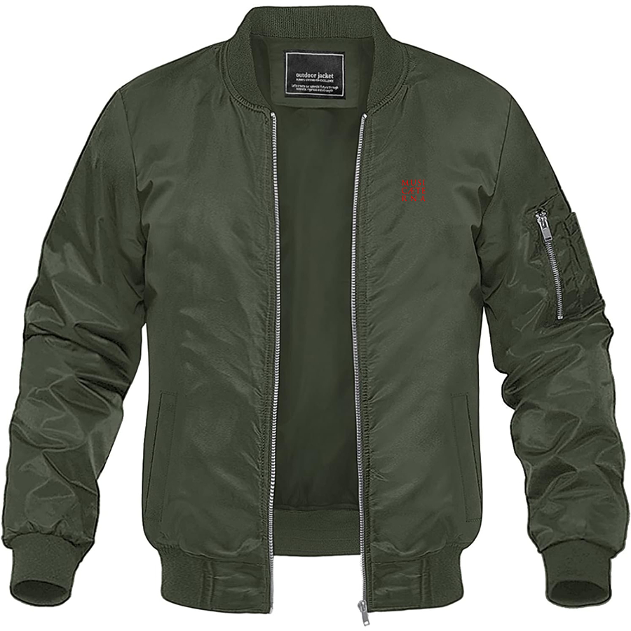 Men's Music Aeterna  Logo Lightweight Bomber Jacket Windbreaker Softshell Varsity Jacket Coat