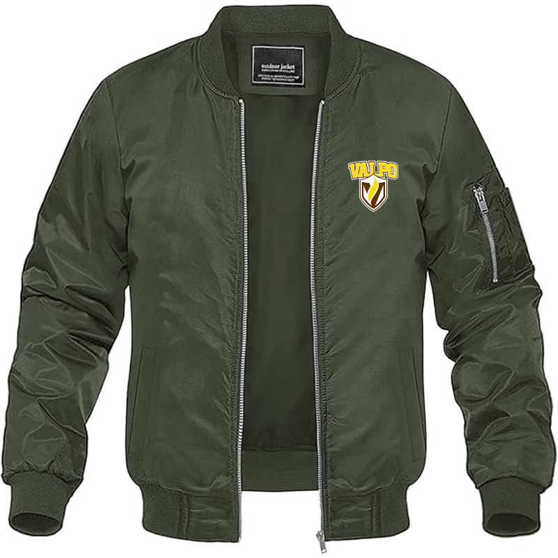 Men's Valparaiso Crusaders Lightweight Bomber Jacket - Army Green