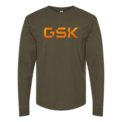 Men's GSK Logo Cotton Long Sleeve T-Shirt
