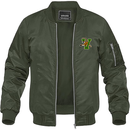 Men's Vermont Catamounts Lightweight Bomber Jacket - Army Green