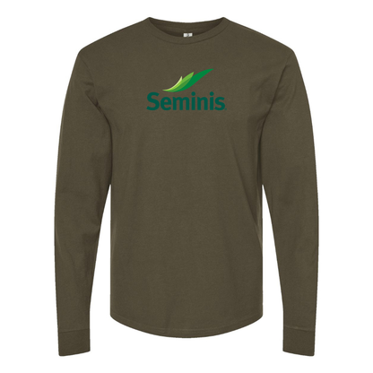 Men's  Seminis Logo  Cotton Long Sleeve T-Shirt