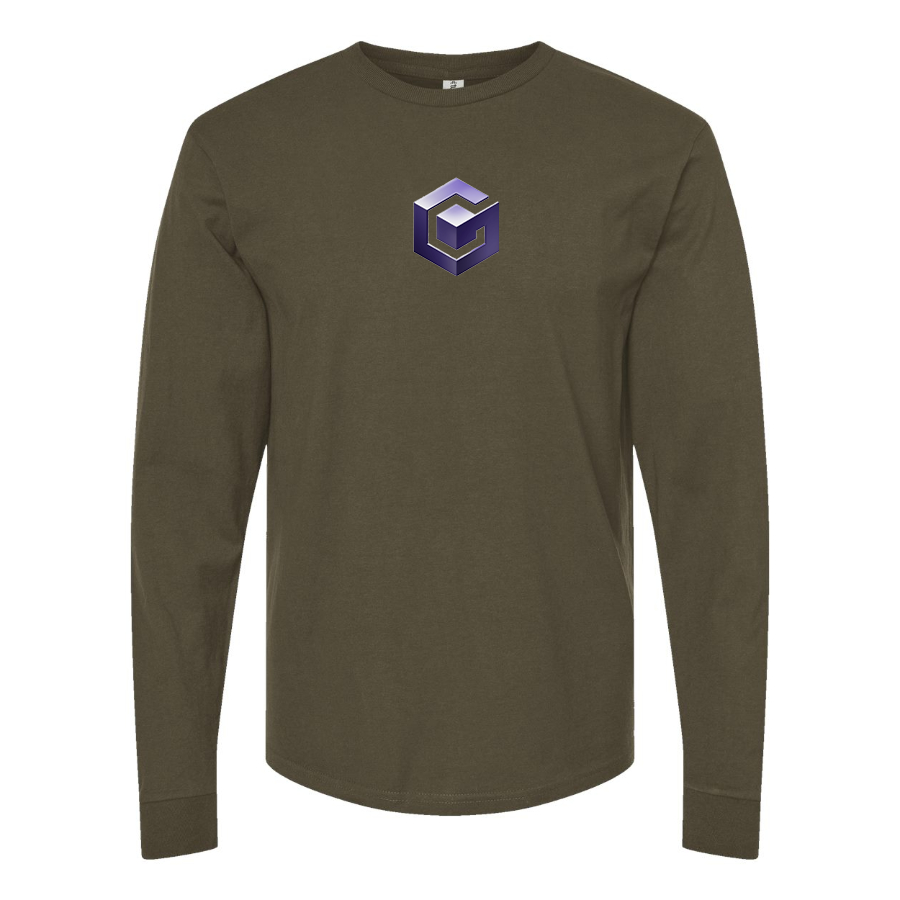 Men's Nintendo GameCube Logo  Cotton Long Sleeve T-Shirt