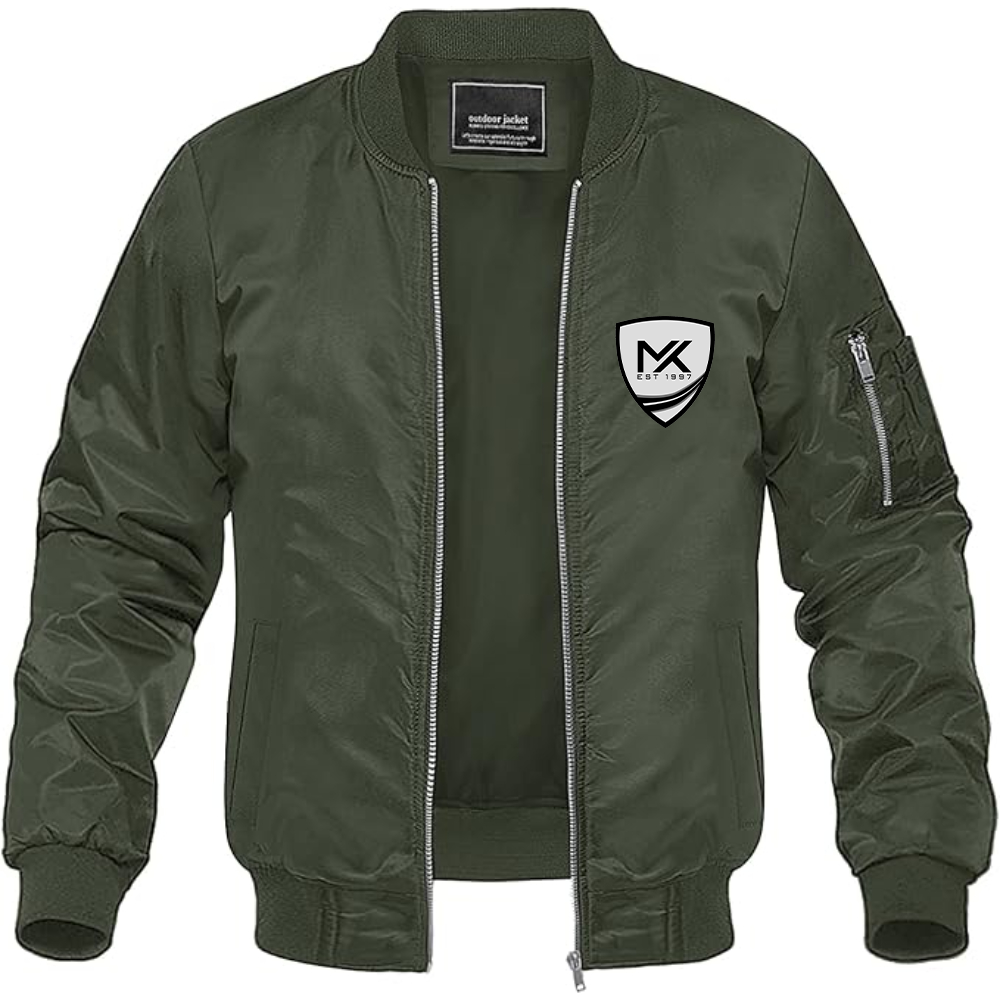 Men's MK Sportscars Logo Lightweight Bomber Jacket Windbreaker Softshell Varsity Jacket Coat (Copy)