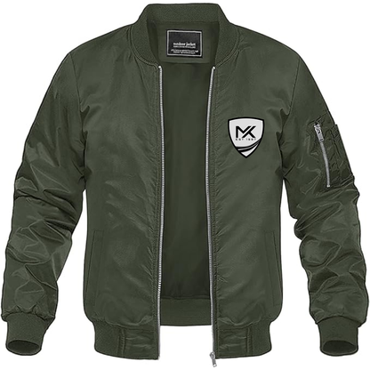 Men's MK Sportscars Logo Lightweight Bomber Jacket Windbreaker Softshell Varsity Jacket Coat (Copy)