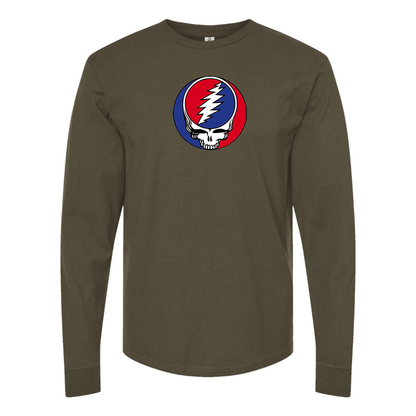 Men's Gratefu Dead Logo Cotton Long Sleeve T-Shirt