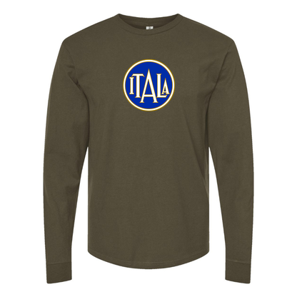 Men's  Itala Logo Cotton Long Sleeve T-Shirt