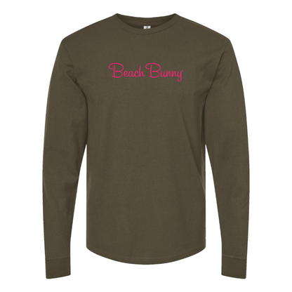 Men's Beach Bunny Logo Cotton Long Sleeve T-Shirt