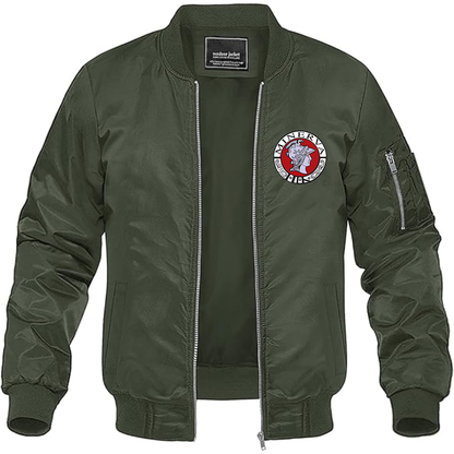 Men's Minerva Automobile Logo Lightweight Bomber Jacket Windbreaker Softshell Varsity Jacket Coat