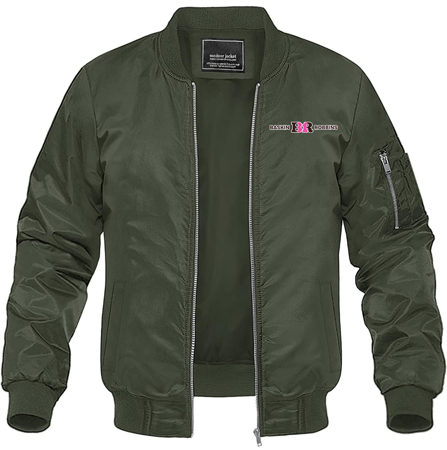 Men's Baskin-Rоbbins Lightweight Bomber Jacket - Army Green