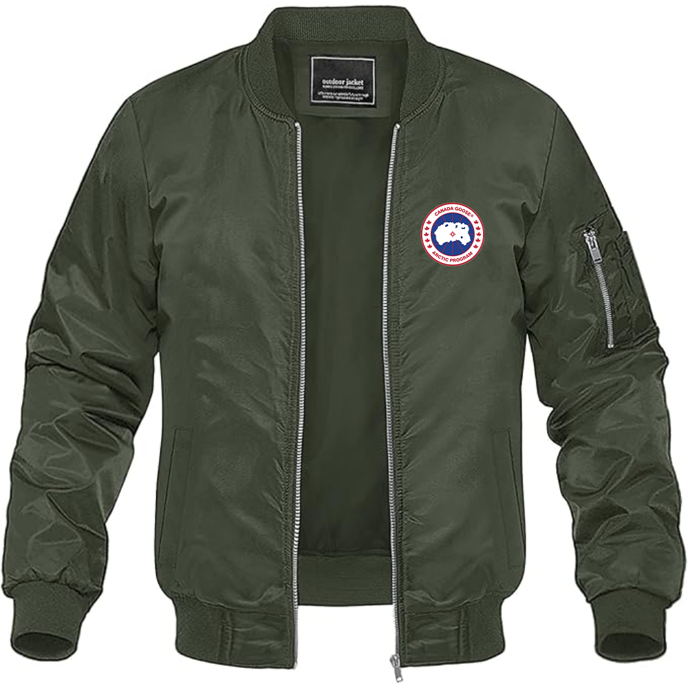 Men's Canada Goose Logo Lightweight Bomber Jacket Windbreaker Softshell Varsity Jacket Coat