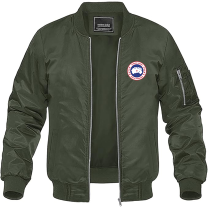 Men's Canada Goose Logo Lightweight Bomber Jacket Windbreaker Softshell Varsity Jacket Coat
