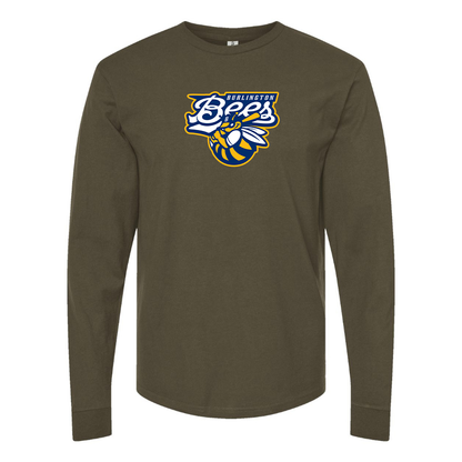 Men's Burlington Bees  Logo Cotton Long Sleeve T-Shirt