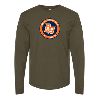 Men's Bowling Green Hot Rods Logo Cotton Long Sleeve T-Shirt