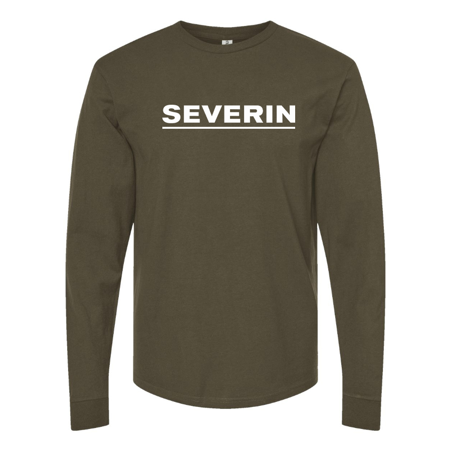 Men's Severin Logo  Cotton Long Sleeve T-Shirt