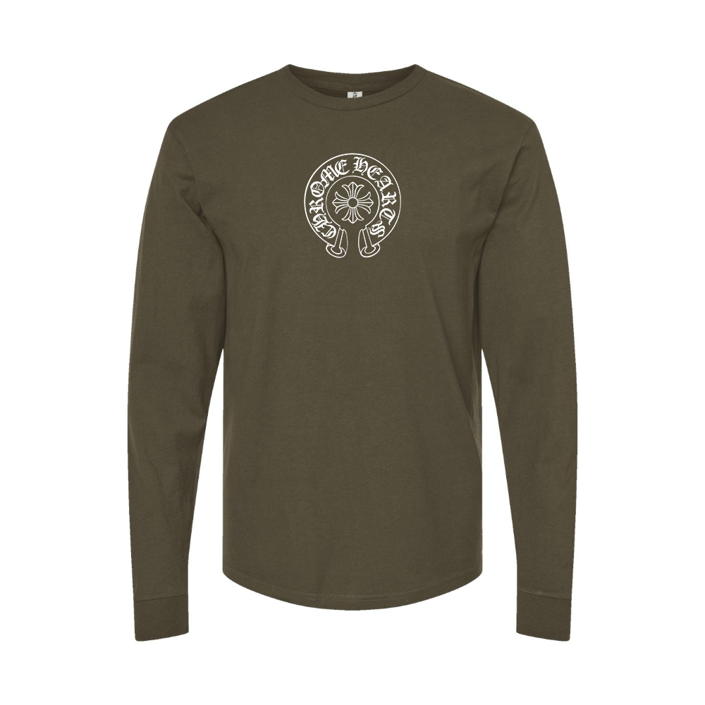 Men's Chrome Hearts Logo Long Sleeve T-Shirt