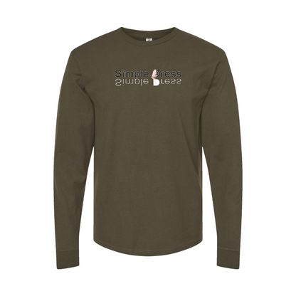 Men's Simple Dress Logo Long Sleeve T-Shirt