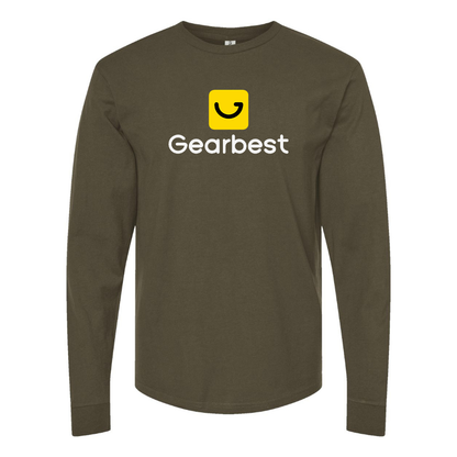 Men's Gearbest  Logo  Cotton Long Sleeve T-Shirt