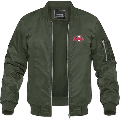 Men's Birmingham Barons Logo Lightweight Bomber Jacket Windbreaker Softshell Varsity Jacket Coat