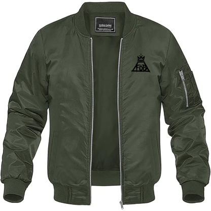 Men's Fall Out Boy Lightweight Bomber Jacket Windbreaker Softshell Varsity Jacket Coat