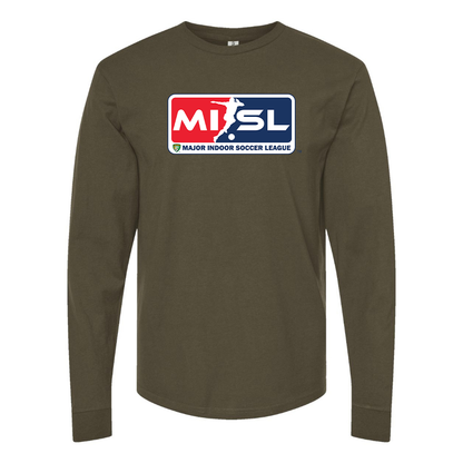 Men's Major Indoor Soccer League Logo Cotton Long Sleeve T-Shirt
