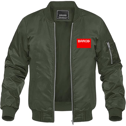 Men's Barco Logo Lightweight Bomber Jacket Windbreaker Softshell Varsity Jacket Coat (Copy)