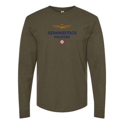 Men's Aeronautica Militare Logo Cotton Long Sleeve T-Shirt