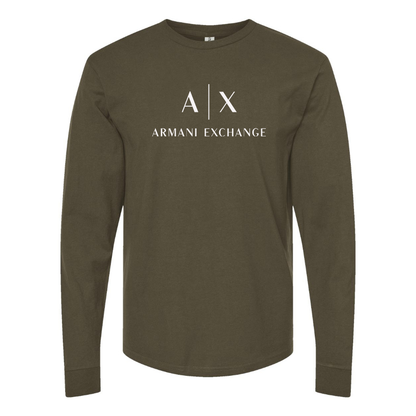 Men's Armani Exchange Logo Cotton Long Sleeve T-Shirt