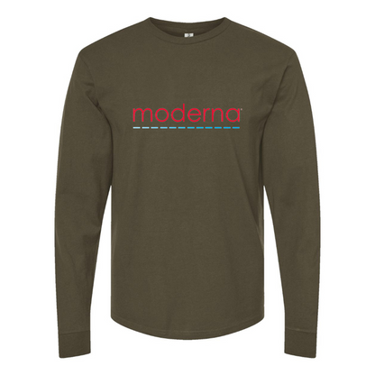 Men's Moderna Logo Cotton Long Sleeve T-Shirt