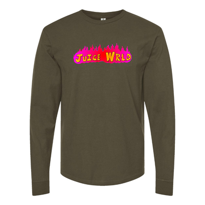 Men's Juice WRLD Logo Cotton Long Sleeve T-Shirt