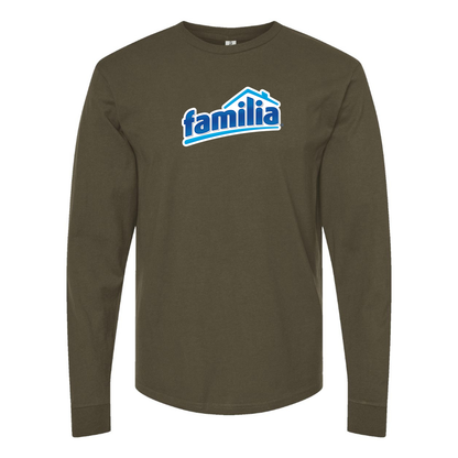 Men's Familia Logo Cotton Long Sleeve T-Shirt
