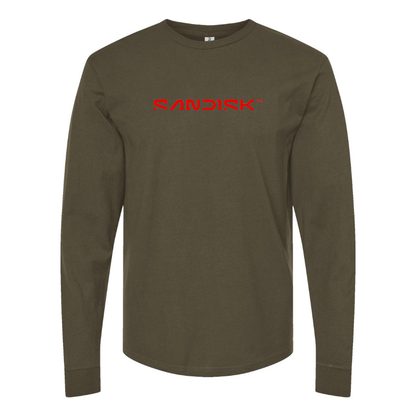 Men's SanDisk Logo Cotton Long Sleeve T-Shirt
