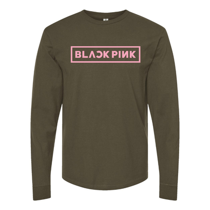 Men's  Blackpink Logo Cotton Long Sleeve T-Shirt