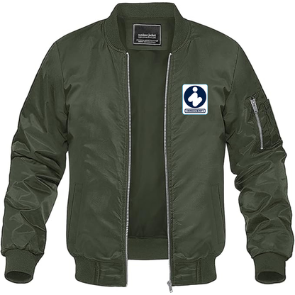 Men's Innocenti Logo Lightweight Bomber Jacket Windbreaker Softshell Varsity Jacket Coat