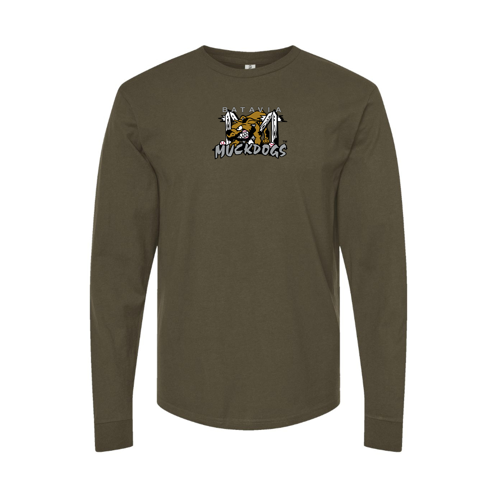 Men's Batavia  Muckdogs Logo Long Sleeve T-Shirt