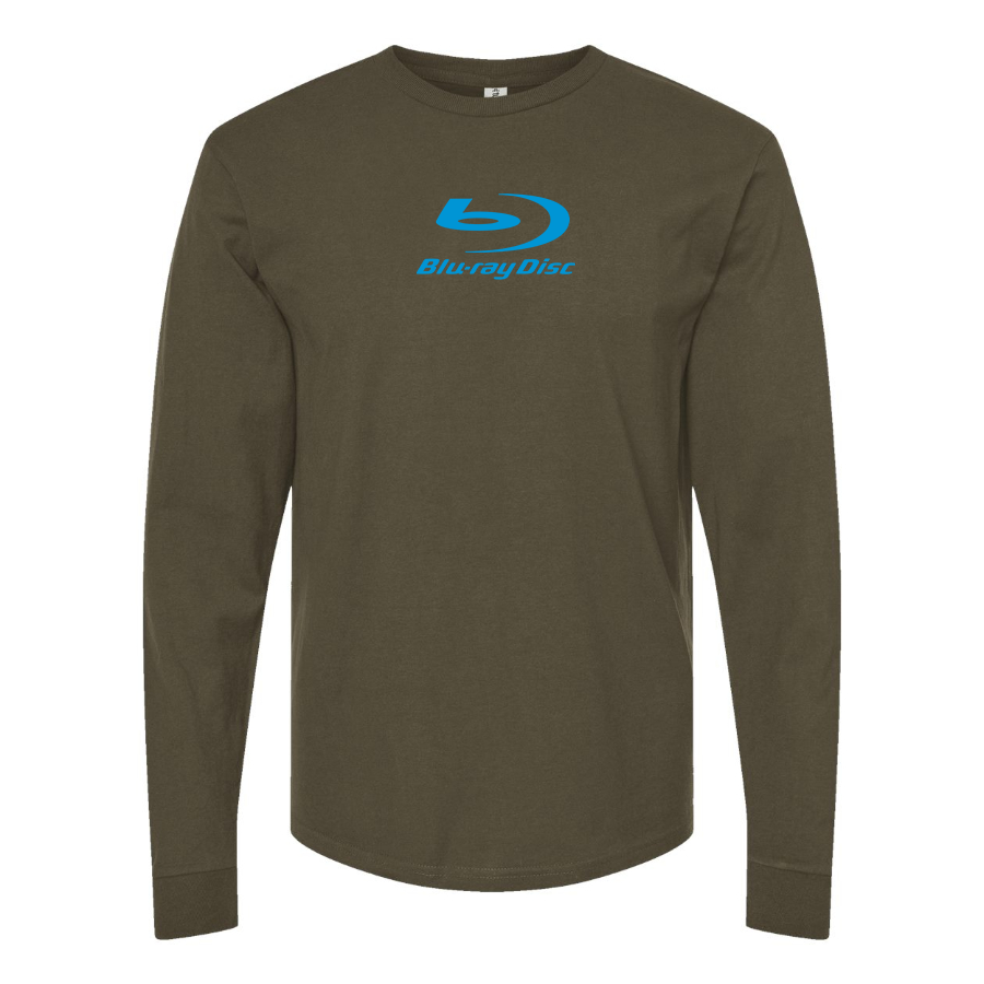 Men's  Blu-ray Disc Logo  Cotton Long Sleeve T-Shirt