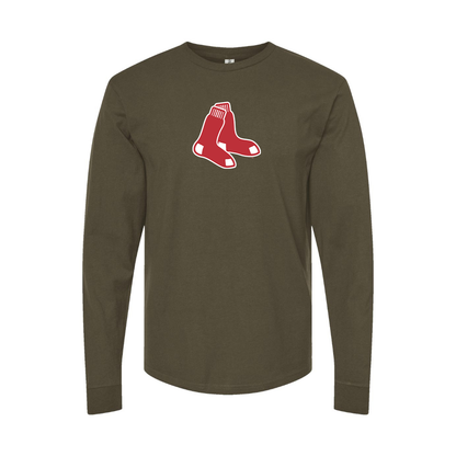 Men's Long Boston Red Sox Logo Sleeve T-Shirt