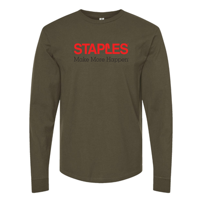 Men's Staples Logo  Cotton Long Sleeve T-Shirt