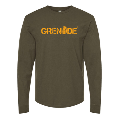 Men's Grenade Logo Cotton Long Sleeve T-Shirt