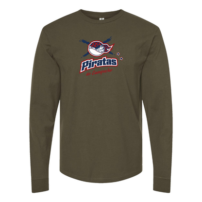 Men's Campeche Piratas Logo Cotton Long Sleeve T-Shirt