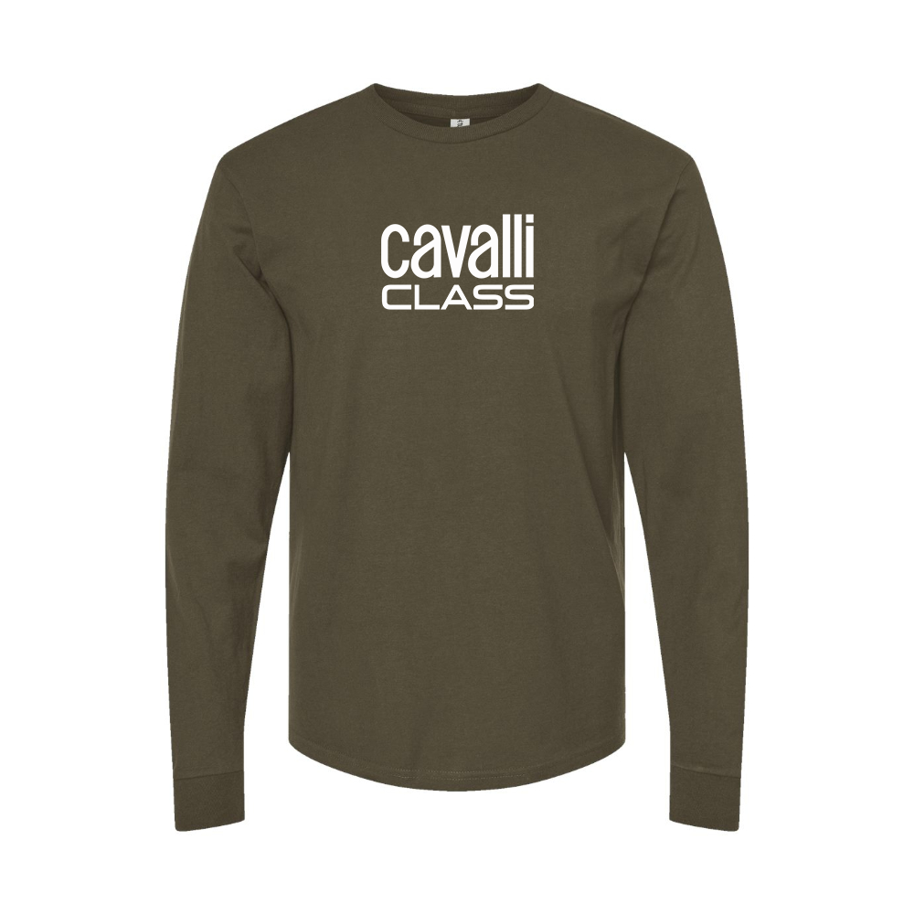 Men's Cavalli Class Logo Long Sleeve T-Shirt