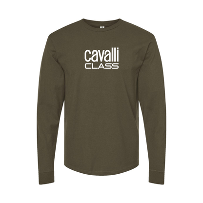 Men's Cavalli Class Logo Long Sleeve T-Shirt