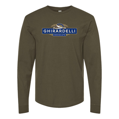 Men's Ghirardell Logo Cotton Long Sleeve T-Shirt