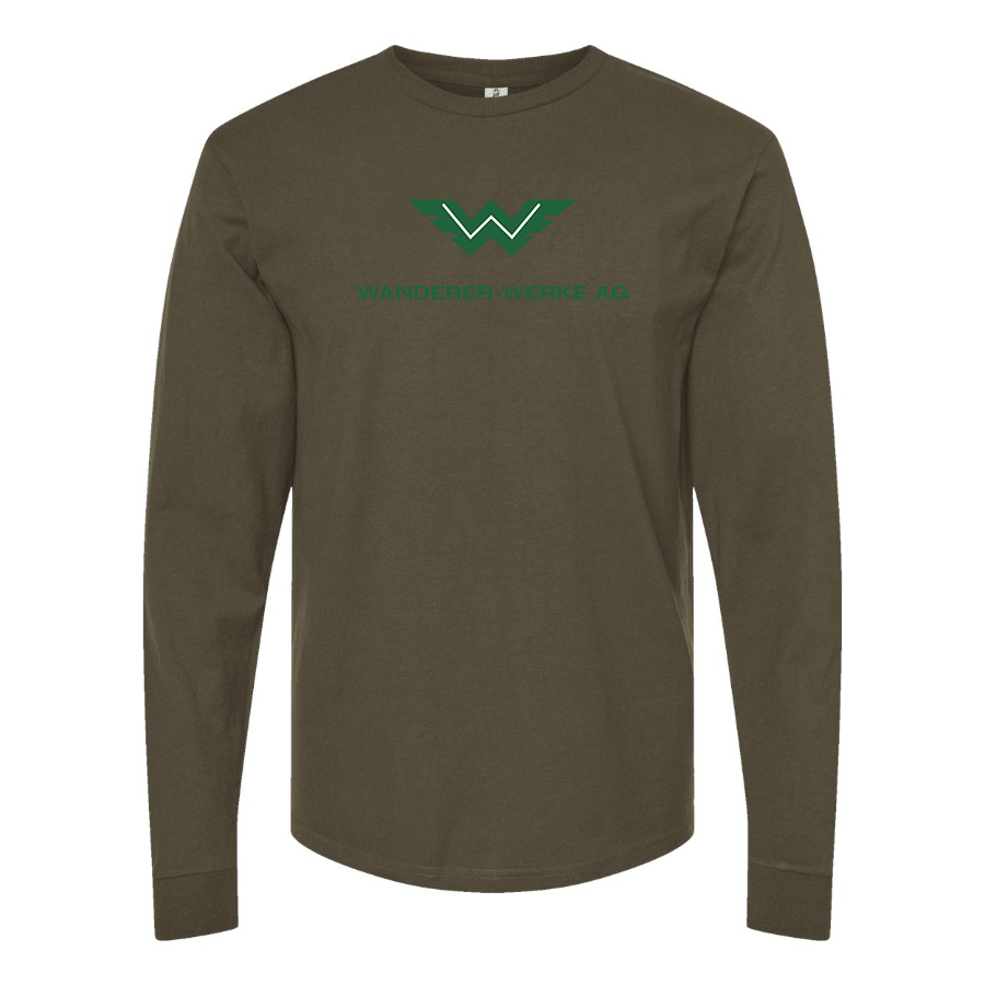 Men's Wanderer Werke Logo  Cotton Long Sleeve T-Shirt