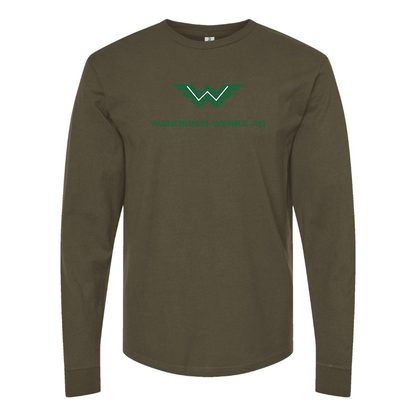 Men's Wanderer Werke Logo  Cotton Long Sleeve T-Shirt